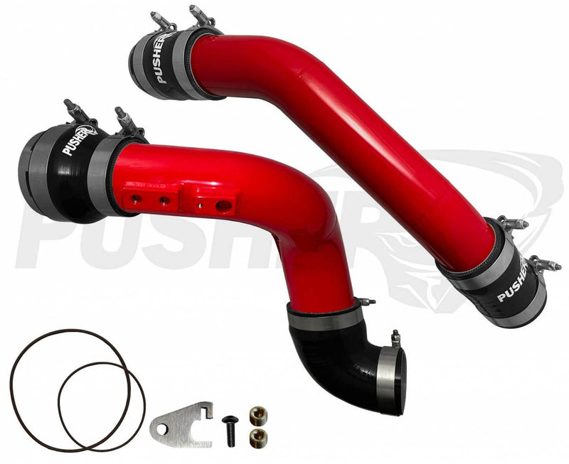 Load image into Gallery viewer, Pusher | 2017-2022 Ford F250 / F350 6.7L Power Stroke W/ Throttle Valve Adapter 3 Inch Hot & Cold Side Charge Tubes