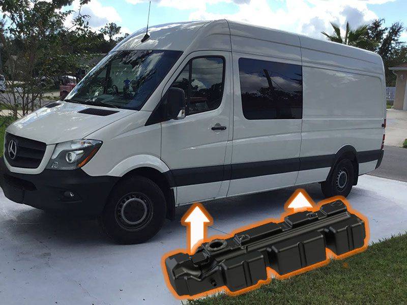 Load image into Gallery viewer, Titan Fuel Tanks | 2007-2018 Mercedes & Dodge Sprinter Vans 46 Gallon Fuel Tank