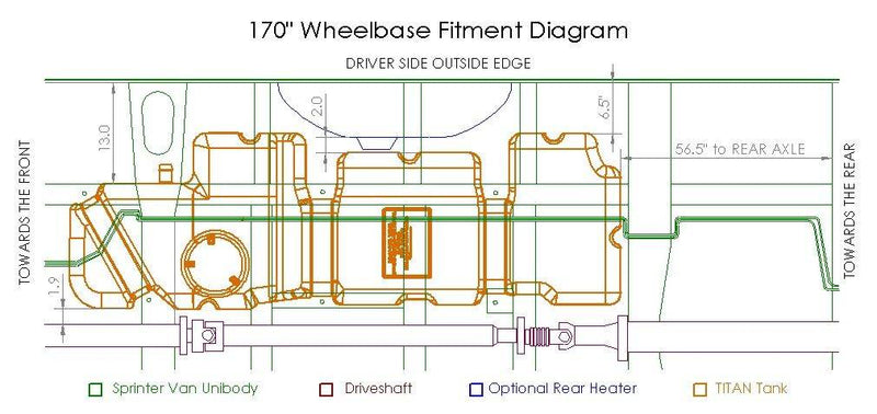 Load image into Gallery viewer, Titan Fuel Tanks | 2007-2018 Mercedes & Dodge Sprinter Vans 46 Gallon Fuel Tank