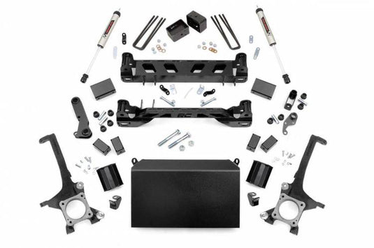 Rough Country | 2007-2015 Toyota Tundra 2WD / 4WD 4.5 Inch Lift Kit - Strut Spacers With V2 Rear Shocks