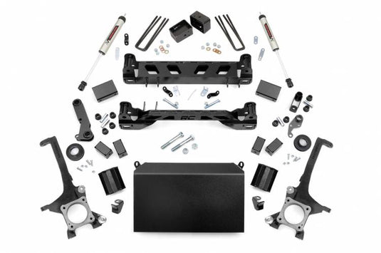 Rough Country | 2007-2015 Toyota Tundra 2WD / 4WD 6 Inch Lift Kit - Strut Spacers With V2 Rear Shocks