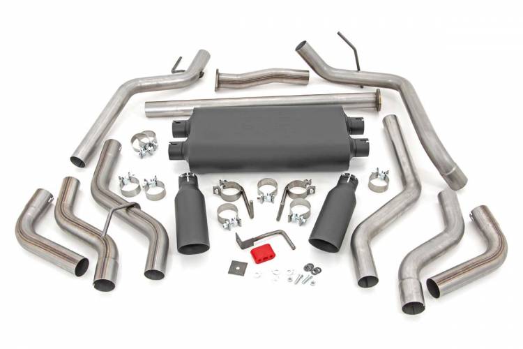 Load image into Gallery viewer, Rough Country | 2009-2021 Toyota Tundra 4.6L / 5.7L Stainless Cat-Back Exhaust
