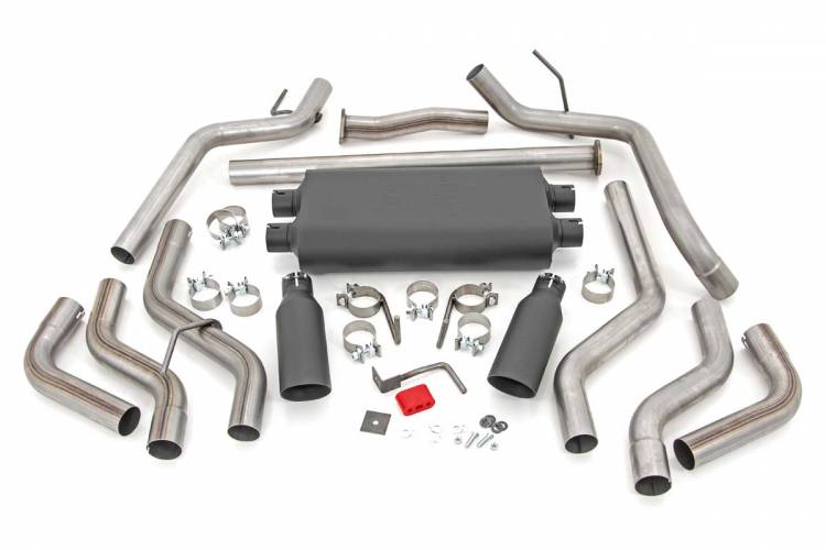 Load image into Gallery viewer, Rough Country | 2009-2021 Toyota Tundra 4.6L / 5.7L Stainless Cat-Back Exhaust