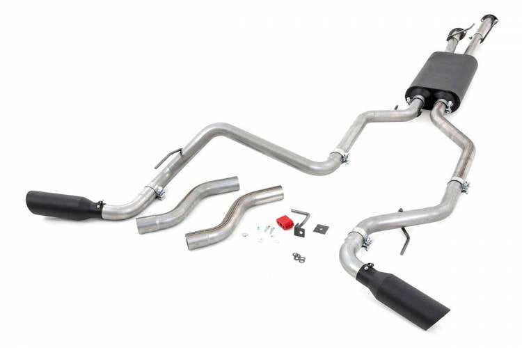 Load image into Gallery viewer, Rough Country | 2009-2021 Toyota Tundra 4.6L / 5.7L Stainless Cat-Back Exhaust