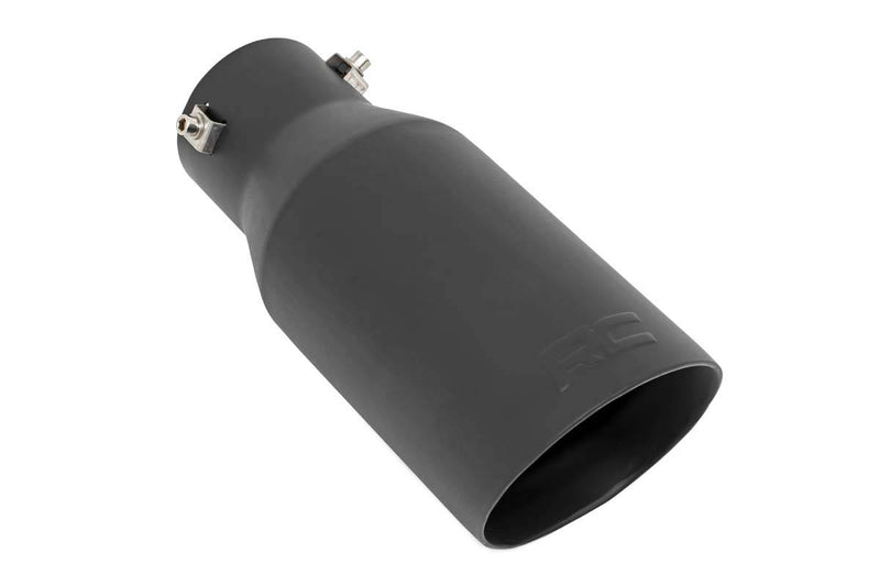 Load image into Gallery viewer, Rough Country | Black Exhaust Tip RC Logo 2.5 Inch To 3 Inch Pipe