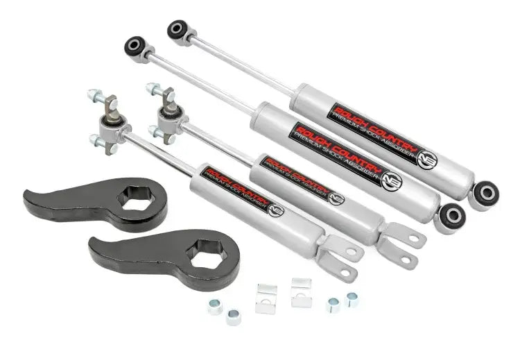 Load image into Gallery viewer, Rough Country | 2011-2019 GM 2500 HD / 3500 HD 1.5 Inch To 2 Inch Leveling Kit - N3 Shocks