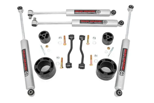 Rough Country | 2020-2024 Jeep Gladiator JT 4WD 2.5 Inch Leveling Kit With M1 Monotube Shocks