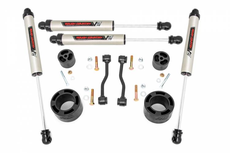 Load image into Gallery viewer, Rough Country | 2020-2024 Jeep Gladiator JT 4WD 2.5 Inch Leveling Kit With V2 Monotube Shocks