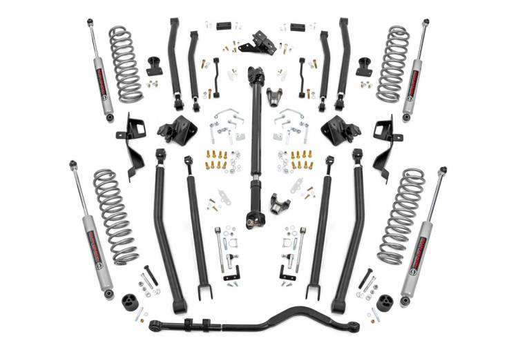 Load image into Gallery viewer, Rough Country | 2018-2023 Jeep Wrangler JL 4WD 4 Inch Long Arm Lift Kit With Premium N3 Shocks