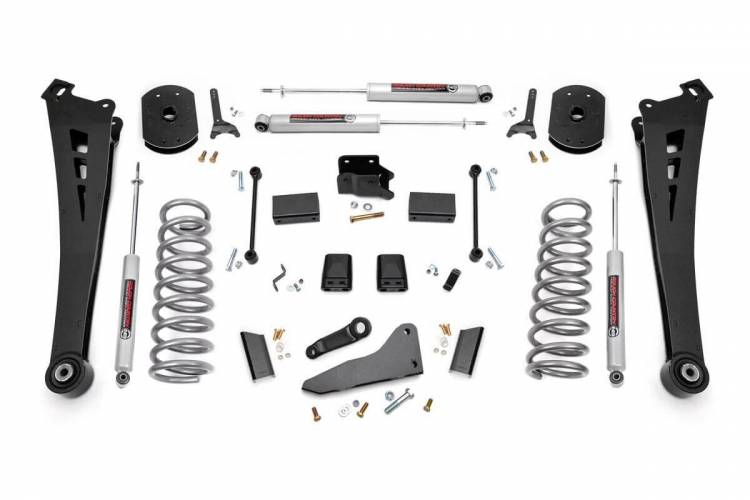Load image into Gallery viewer, Rough Country | 2014-2018 Dodge Ram 2500 4WD 5 Inch Lift Kit - Diesel - Standard Rate Front Coils - N3 Shocks