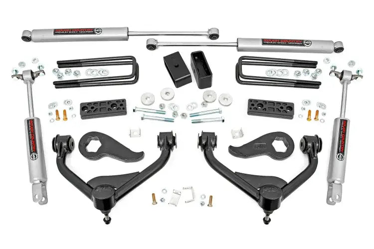 Load image into Gallery viewer, Rough Country | 2020-2023 GM 3500 HD DRW 3 Inch Lift Kit - M1 Shocks