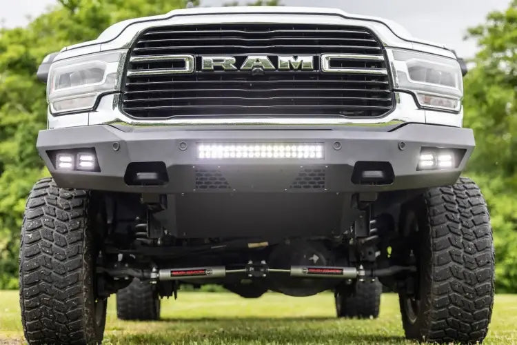 Load image into Gallery viewer, Rough Country | 2014-2024 Dodge Ram 2500 / 2013-2024 3500 4WD Dual N3 Steering Stabilizer