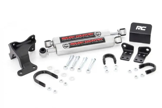 Rough Country | 2007-2018 Jeep Wrangler JK Dual N3 Steering Stabilizer | 2-8 Inch Lift