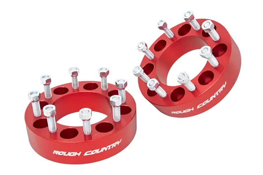 Rough Country | 1994-2011 Dodge Ram 2500 / 3500 4WD 2 Inch Wheel Spacers - Anodized Red