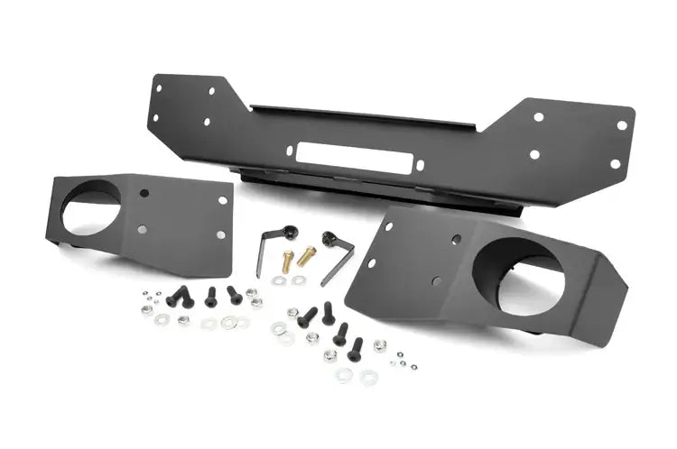 Load image into Gallery viewer, Rough Country | 2007-2018 Jeep Wrangler JK Front Hybrid Stubby Bumper With Fog Light Mounts | 1062
