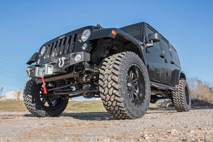 Load image into Gallery viewer, Rough Country | 2007-2018 Jeep Wrangler JK Front Hybrid Stubby Bumper With Fog Light Mounts | 1062