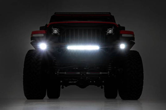 Rough Country | Jeep Gladiator JT / Wrangler JK / JL Front Bumper With integrated Skid Plate