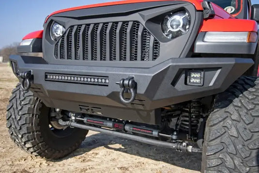 Rough Country | Jeep Gladiator JT / Wrangler JK / JL Front Bumper With integrated Skid Plate