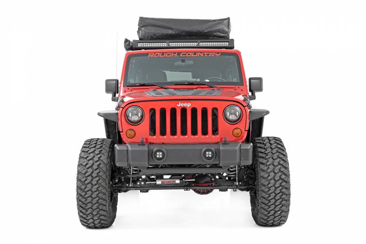 Load image into Gallery viewer, Rough Country | 2007-2018 Jeep Wrangler JK Front Bumper Caps | 1047