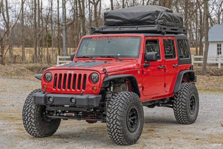 Load image into Gallery viewer, Rough Country | 2007-2018 Jeep Wrangler JK Front Bumper Caps | 1047