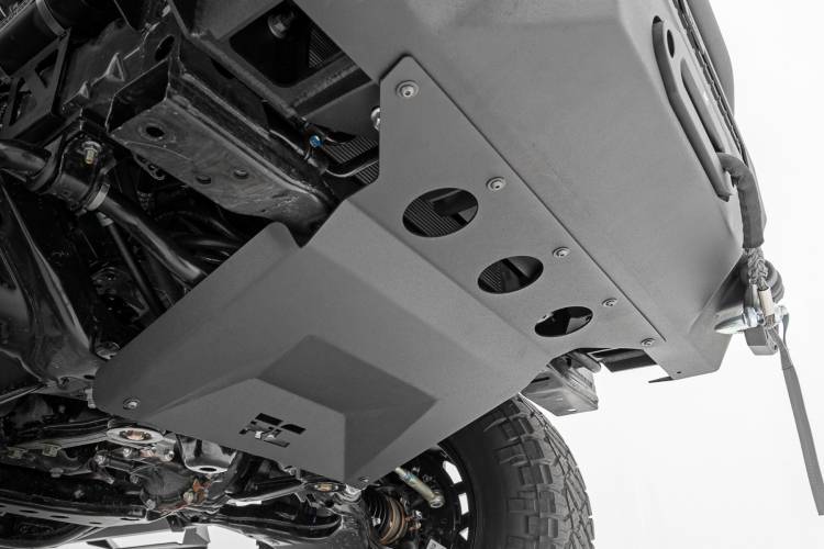 Load image into Gallery viewer, Rough Country | 2016-2023 Toyota Tacoma Front Hybrid High Clearance Bumper - Black Lights With White DRL - Winch Mount Only
