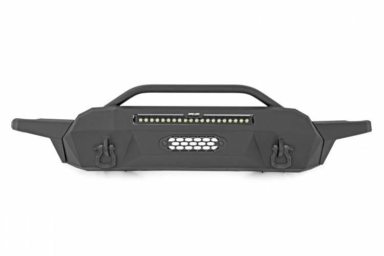 Load image into Gallery viewer, Rough Country | 2016-2023 Toyota Tacoma Front Hybrid High Clearance Bumper - Black Lights With White DRL - Winch Mount Only