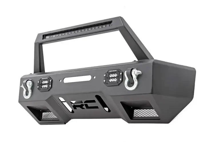 Load image into Gallery viewer, Rough Country | Jeep Gladiator JT / Wrangler JK / JL Front Bumper With Light Hoop *DISCONTINUED*