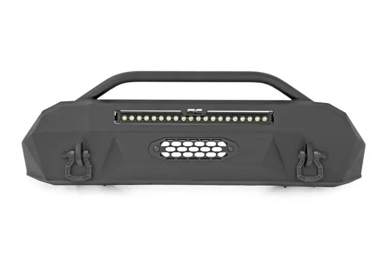 Load image into Gallery viewer, Rough Country | 2016-2023 Toyota Tacoma 4WD Hybrid Front Bumper - With PRO9500S Winch - Black With White DRL Lights