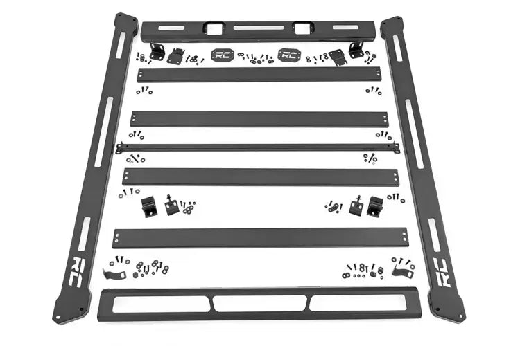 Load image into Gallery viewer, Rough Country | 2007-2018 Jeep Wrangler JK 4WD Roof Rack With LED Lights | 10615