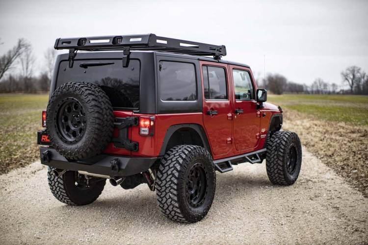Load image into Gallery viewer, Rough Country | 2007-2018 Jeep Wrangler JK 4WD Roof Rack Without LED Lights | 10605