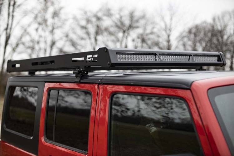 Load image into Gallery viewer, Rough Country | 2007-2018 Jeep Wrangler JK 4WD Roof Rack With LED Lights | 10615