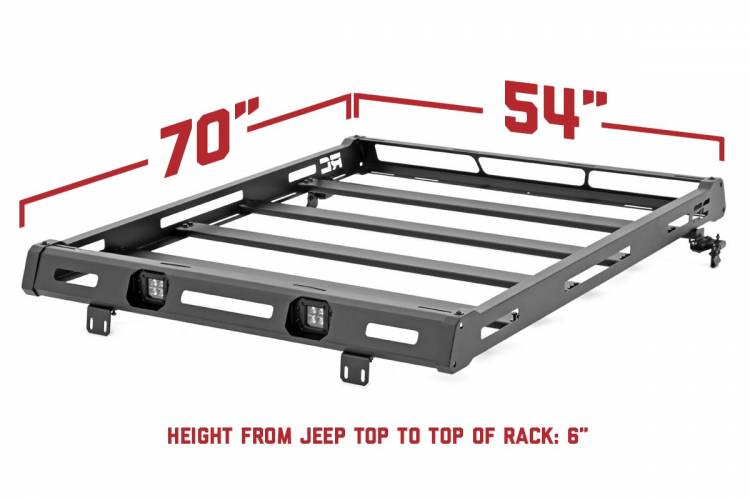 Load image into Gallery viewer, Rough Country | 2007-2018 Jeep Wrangler JK 4WD Roof Rack Without LED Lights | 10605