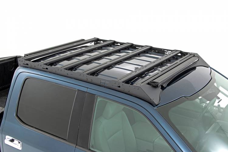 Load image into Gallery viewer, Rough Country | 2015-2018 Ford F150 2WD / 4WD Roof Rack - With Front Facing LED Light