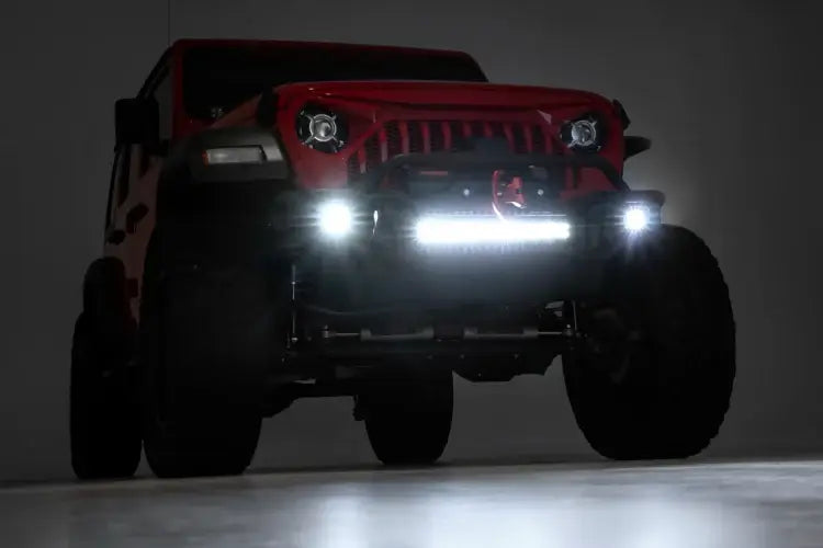 Load image into Gallery viewer, Rough Country | Jeep Gladiator JT / Wrangler JK / JL Front WInch Bumper With Skid Plate | 10647