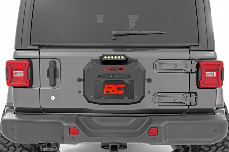 Load image into Gallery viewer, Rough Country | 2018-2023 Jeep Wrangler JL 4WD Spare Tire Carrier Delete Kit Without Light Kit | 10560