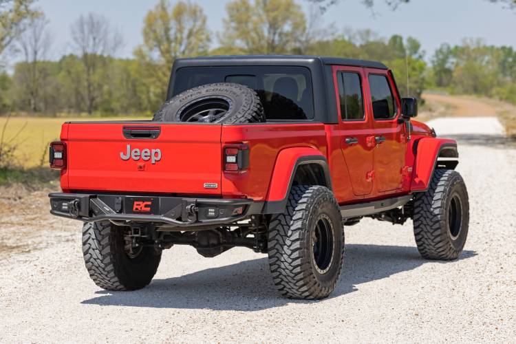 Load image into Gallery viewer, Rough Country | 2020-2024 Jeep Gladiator JT 4WD Tubular Rear Bumper