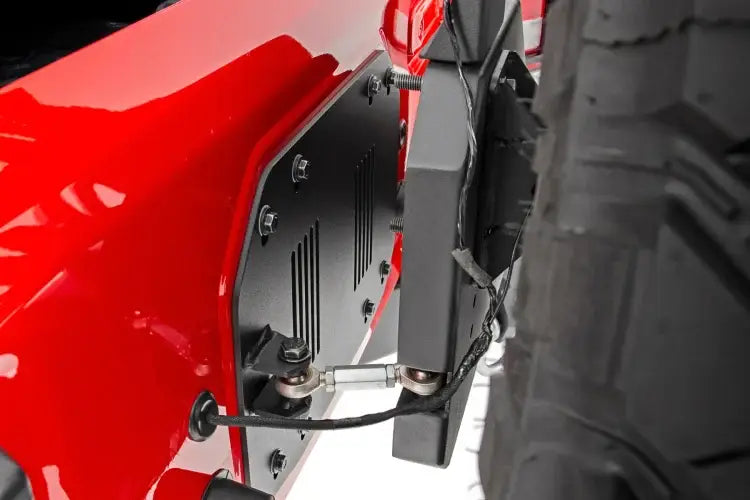 Load image into Gallery viewer, Rough Country | 2018-2024 Jeep Wrangler JL / Wrangler 4XE 4WD Trail Tire Carrier Rear Bumper