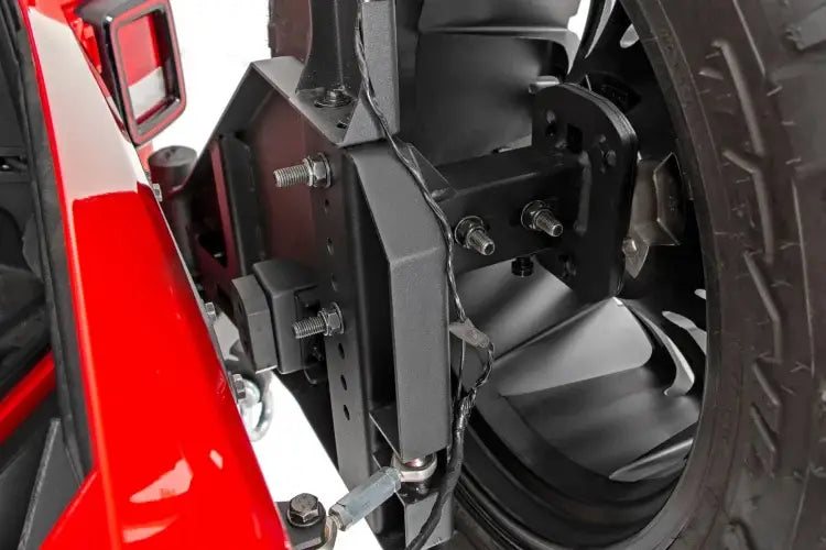 Load image into Gallery viewer, Rough Country | 2018-2024 Jeep Wrangler JL / Wrangler 4XE 4WD Trail Tire Carrier Rear Bumper