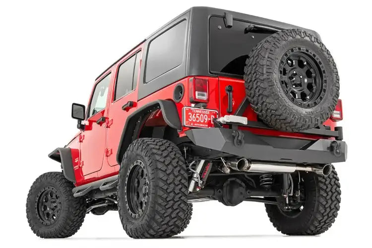 Load image into Gallery viewer, Rough Country | 2007-2018 Jeep Wrangler JK Rock Crawler Tire Carrier Rear Bumper