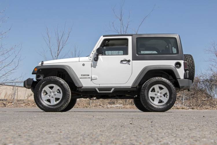Load image into Gallery viewer, Rough Country | 2007-2018 Jeep Wrangler JK 4WD Contoured Drop Steps | 90763