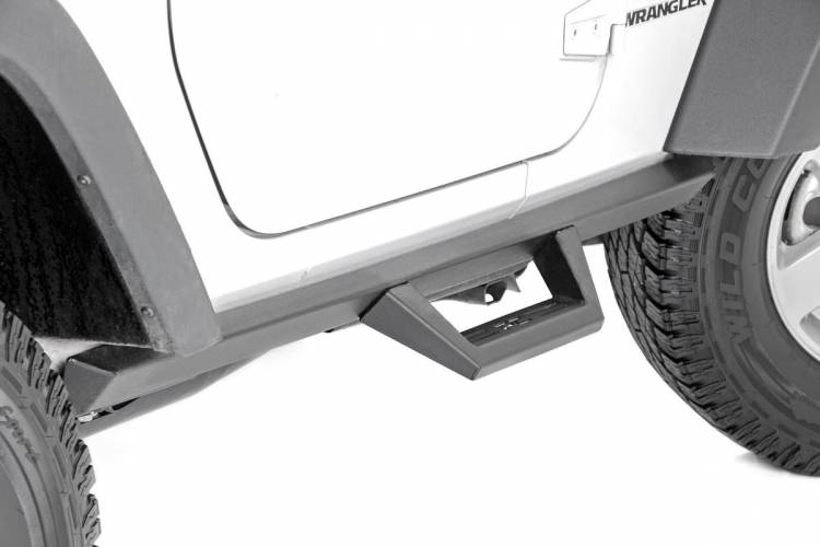 Load image into Gallery viewer, Rough Country | 2007-2018 Jeep Wrangler JK 4WD Contoured Drop Steps | 90763