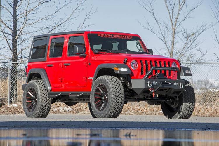 Load image into Gallery viewer, Rough Country | 2018-2024 Jeep Wrangler JL Unlimited 4WD 4 Door Wheel To Wheel Nerf Steps