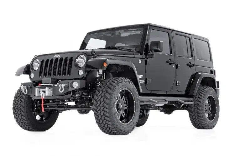 Load image into Gallery viewer, Rough Country | 2007-2018 Jeep Wrangler JK 4WD 4 Door Wheel To Wheel Nerf Steps