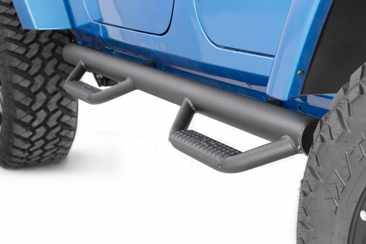Load image into Gallery viewer, Rough Country | 2007-2018 Jeep Wrangler JK 4WD 4 Door Wheel To Wheel Nerf Steps