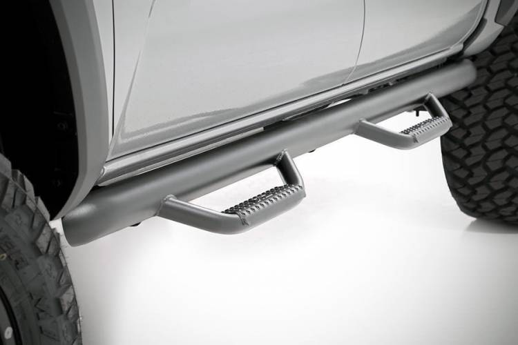 Load image into Gallery viewer, Rough Country | 2005-2023 Toyota Tacoma Double Cab 5' Bed Nerf Steps | RCT0580CC