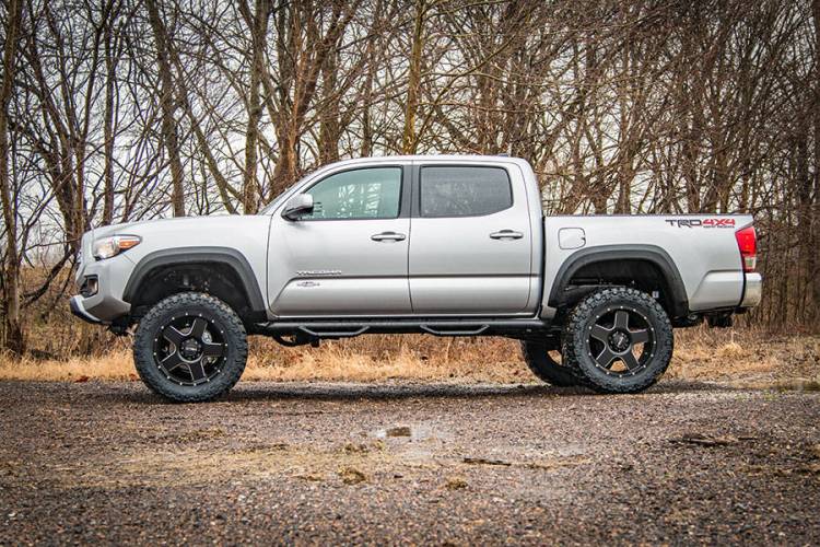 Load image into Gallery viewer, Rough Country | 2005-2023 Toyota Tacoma Double Cab 5' Bed Nerf Steps | RCT0580CC