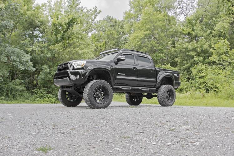 Load image into Gallery viewer, Rough Country | 2005-2023 Toyota Tacoma Double Cab 5' Bed Nerf Steps | RCT0580CC
