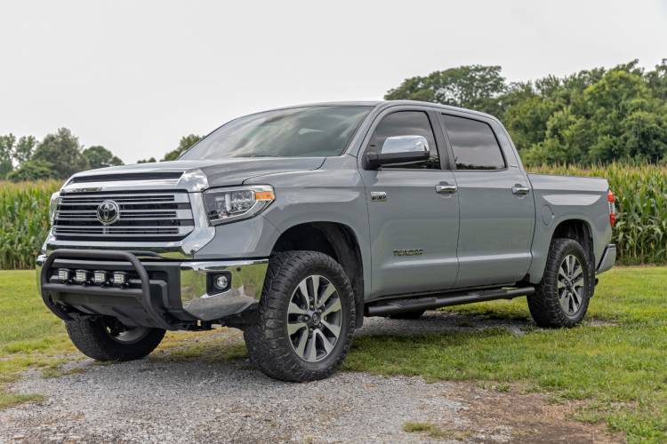 Load image into Gallery viewer, Rough Country | 2007-2021 Toyota Tundra 2WD / 4WD Black Oval Nerf Steps | 21009