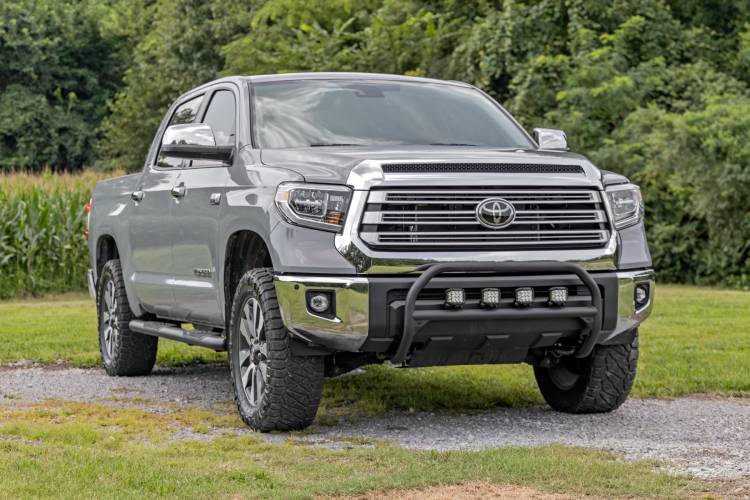 Load image into Gallery viewer, Rough Country | 2007-2021 Toyota Tundra 2WD / 4WD Black Oval Nerf Steps | 21009