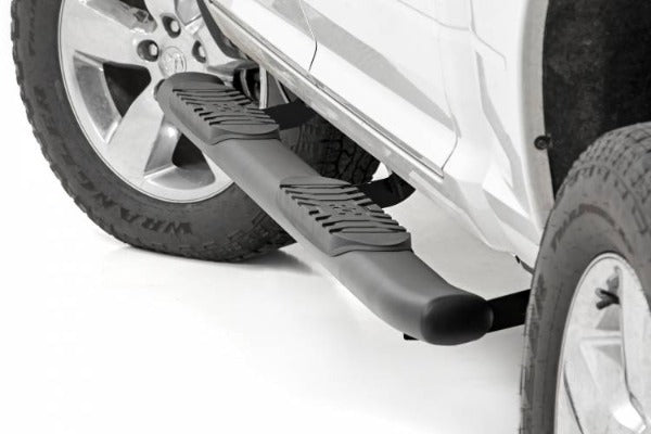 Load image into Gallery viewer, Rough Country | 2010-2023 Dodge Ram 2500 / 3500 Crew Cab Black Oval Nerf Steps